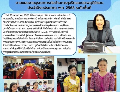 สพป.กระบี่ ร่วมประชุมติดตามความก้าวหน้าการดำเนินงาน ตามแผนงานบูรณาการต่อต้านการทุจริตและประพฤติมิชอบ  ประจำปีงบประมาณ พ.ศ. 2568 ระดับพื้นที่