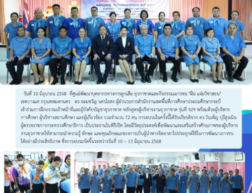 ผอ.สพป.กระบี่ เข้าร่วมการฝึกอบรมเจ้าหน้าที่และผู้บังคับบัญชายุวกาชาด หลักสูตรผู้บริหารงานยุวกาชาด รุ่นที่ 429